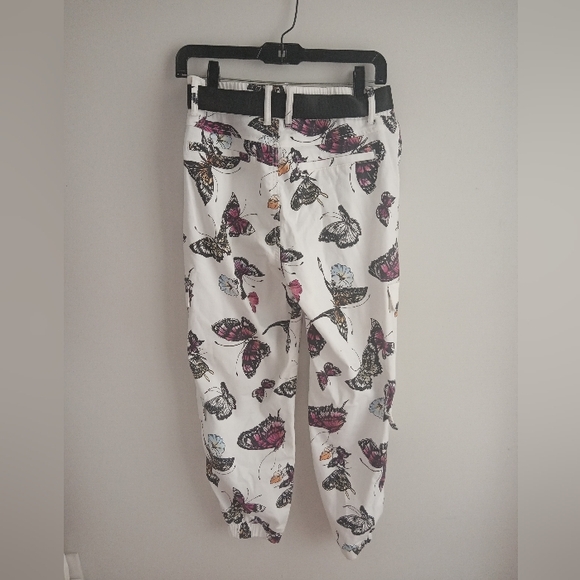Butterfly Print Juniors Jogger Cargo Pants Size 9/10 - Picture 2 of 3